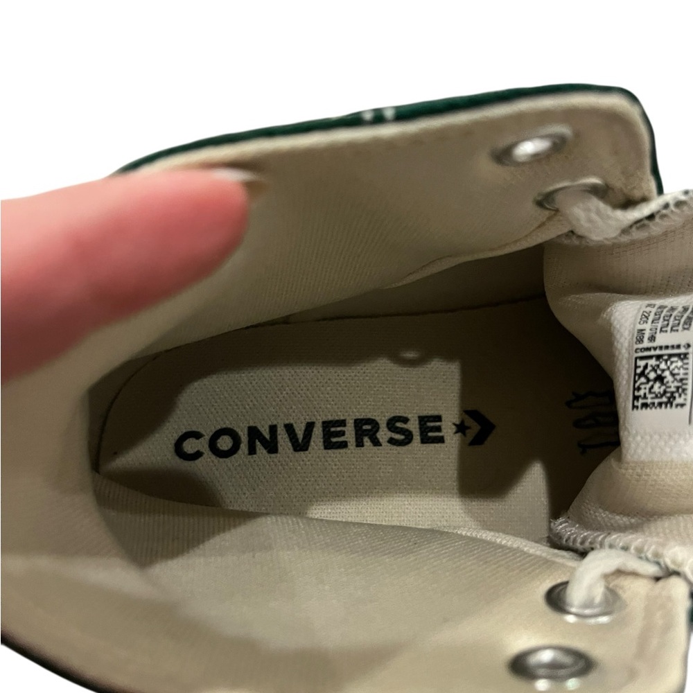 Converse All Star Green High Top Canvas Sneakers Mens 7 Womens 9 Retro 90s Indie - Picture 8 of 9